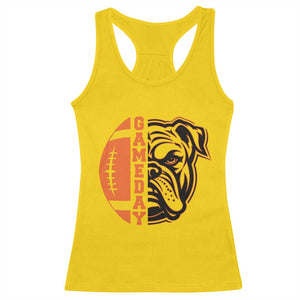 Bulldog Football Lover Racerback Tank Top Game Day Fan Lifestyle TS12 Daisy Print Your Wear