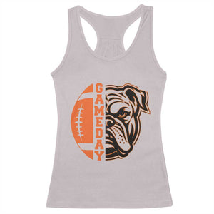 Bulldog Football Lover Racerback Tank Top Game Day Fan Lifestyle TS12 Ice Gray Print Your Wear