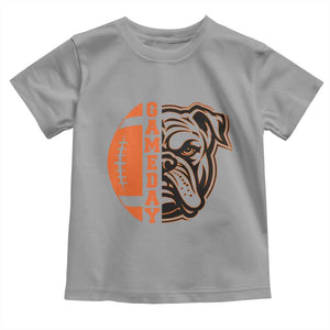 Bulldog Football Lover Toddler T Shirt Game Day Fan Lifestyle TS12 Sport Gray Print Your Wear