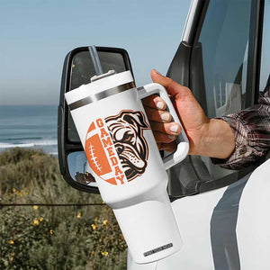 Bulldog Football Lover Tumbler With Handle Game Day Fan Lifestyle TS12 Print Your Wear