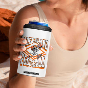 Funny Skeleton Dark Football 4 in 1 Can Cooler Tumbler CFBB Fan Gift TS12 Print Your Wear