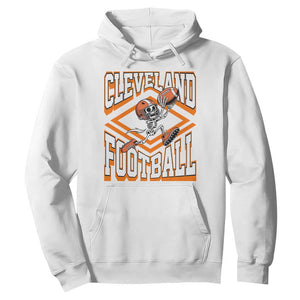 Funny Skeleton Dark Football Hoodie CFBB Fan Gift TS12 White Print Your Wear