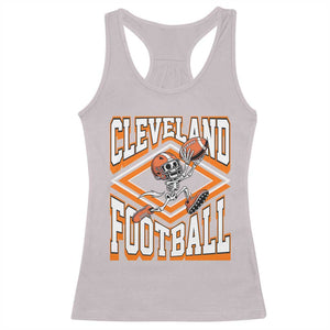 Funny Skeleton Dark Football Racerback Tank Top CFBB Fan Gift TS12 Ice Gray Print Your Wear