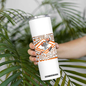 Funny Skeleton Dark Football Skinny Tumbler CFBB Fan Gift TS12 Print Your Wear