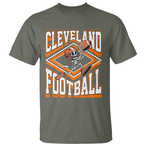 Funny Skeleton Dark Football T Shirt CFBB Fan Gift TS12 Military Green Print Your Wear
