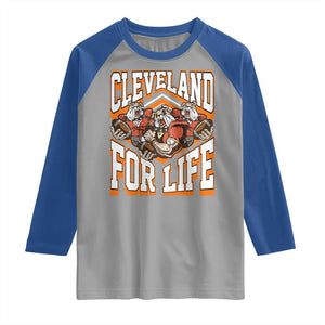 Cleveland For Life Raglan Shirt CFBB Fan Gift TS12 Sport Gray Royal Print Your Wear