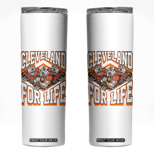 Cleveland For Life Skinny Tumbler CFBB Fan Gift TS12 White Print Your Wear