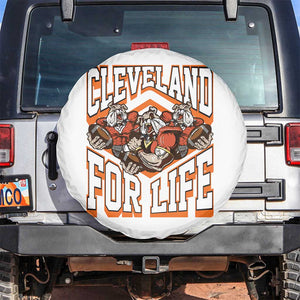 Cleveland For Life Spare Tire Cover CFBB Fan Gift TS12 No hole Black Print Your Wear