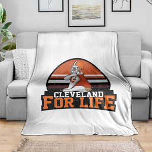 Funny Bulldog Game Day Throw Blanket Cleveland For Life TS12 Print Your Wear