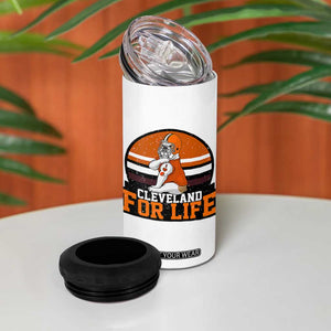 Funny Bulldog Game Day 4 in 1 Can Cooler Tumbler Cleveland For Life TS12 Print Your Wear
