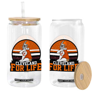 Funny Bulldog Game Day Glass Can Cleveland For Life TS12 Print Your Wear