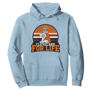 Funny Bulldog Game Day Hoodie Cleveland For Life TS12 Light Blue Print Your Wear