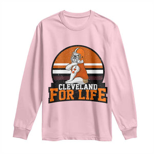 Funny Bulldog Game Day Long Sleeve Shirt Cleveland For Life TS12 Light Pink Print Your Wear