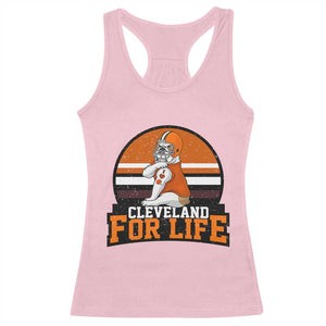 Funny Bulldog Game Day Racerback Tank Top Cleveland For Life TS12 Light Pink Print Your Wear
