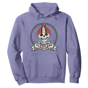 Funny Skeleton Dark Football Lover Hoodie Cleveland For Life TS12 Violet Print Your Wear