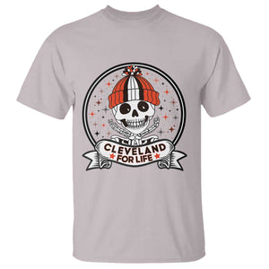 Funny Skeleton Dark Football Lover T Shirt Cleveland For Life TS12 Ice Gray Print Your Wear