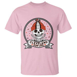 Funny Skeleton Dark Football Lover T Shirt Cleveland For Life TS12 Light Pink Print Your Wear