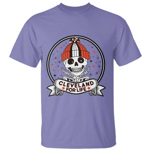 Funny Skeleton Dark Football Lover T Shirt Cleveland For Life TS12 Violet Print Your Wear