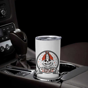 Funny Skeleton Dark Football Lover Tumbler Cup Cleveland For Life TS12 Print Your Wear