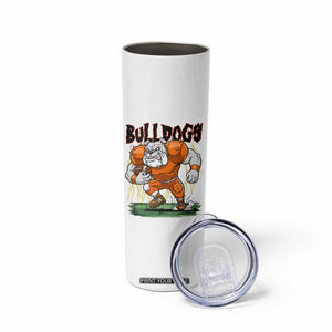 Funny Bulldog Playing Football Skinny Tumbler Game Day Dog Lover TS12 Print Your Wear