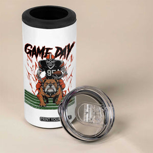 Funny Skeleton Playing Football 4 in 1 Can Cooler Tumbler Game Day Gift TS12 Print Your Wear
