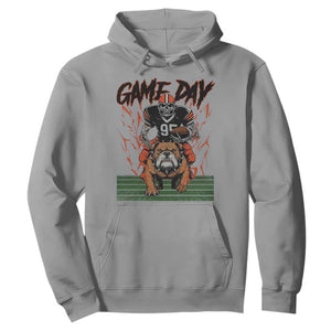 Funny Skeleton Playing Football Hoodie Game Day Gift TS12 Sport Gray Print Your Wear