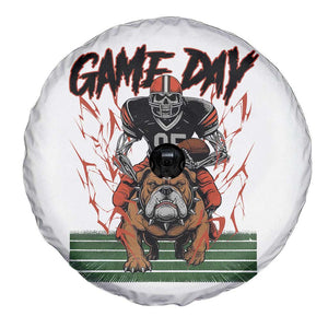 Funny Skeleton Playing Football Spare Tire Cover Game Day Gift TS12 Print Your Wear