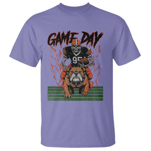 Funny Skeleton Playing Football T Shirt Game Day Gift TS12 Violet Print Your Wear