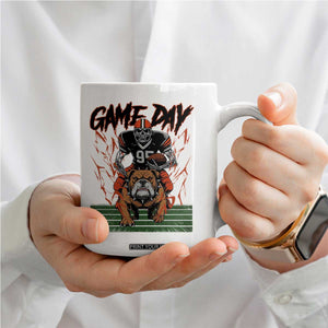 Funny Skeleton Playing Football Coffee Mug Game Day Gift TS12 Print Your Wear