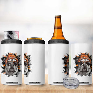 Bulldog Football Spirit 4 in 1 Can Cooler Tumbler Game Day Dog Lover Gift TS12 Print Your Wear
