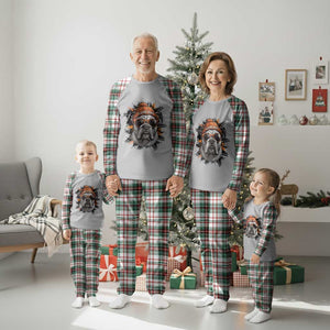 Bulldog Football Spirit Plaid Pajama Set Game Day Dog Lover Gift TS12 Christmas Plaid Print Your Wear