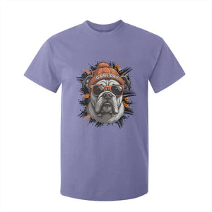 Bulldog Football Spirit T Shirt For Kid Game Day Dog Lover Gift TS12 Violet Print Your Wear