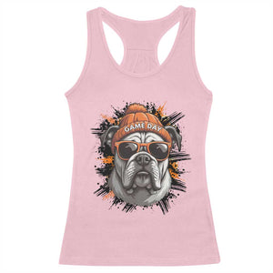 Bulldog Football Spirit Racerback Tank Top Game Day Dog Lover Gift TS12 Light Pink Print Your Wear
