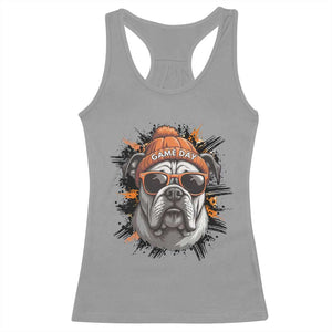 Bulldog Football Spirit Racerback Tank Top Game Day Dog Lover Gift TS12 Sport Gray Print Your Wear