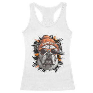Bulldog Football Spirit Racerback Tank Top Game Day Dog Lover Gift TS12 White Print Your Wear