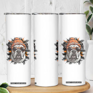 Bulldog Football Spirit Skinny Tumbler Game Day Dog Lover Gift TS12 Print Your Wear