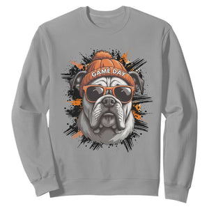 Bulldog Football Spirit Sweatshirt Game Day Dog Lover Gift TS12 Sport Gray Print Your Wear
