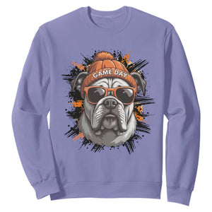Bulldog Football Spirit Sweatshirt Game Day Dog Lover Gift TS12 Violet Print Your Wear