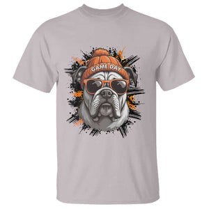 Bulldog Football Spirit T Shirt Game Day Dog Lover Gift TS12 Ice Gray Print Your Wear