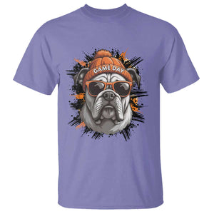 Bulldog Football Spirit T Shirt Game Day Dog Lover Gift TS12 Violet Print Your Wear