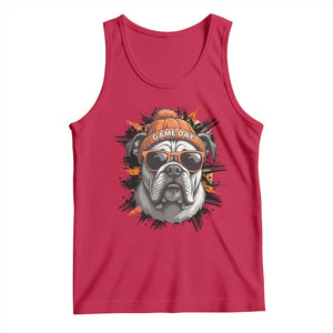 Bulldog Football Spirit Tank Top Game Day Dog Lover Gift TS12 Red Print Your Wear