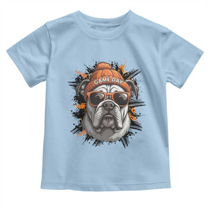 Bulldog Football Spirit Toddler T Shirt Game Day Dog Lover Gift TS12 Light Blue Print Your Wear