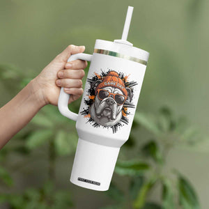 Bulldog Football Spirit Tumbler With Handle Game Day Dog Lover Gift TS12 Print Your Wear