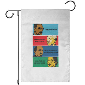 African American Leaders History Quote Gift Garden Flag TS12 White Print Your Wear
