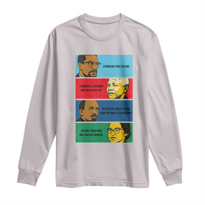 African American Leaders History Quote Gift Long Sleeve Shirt TS12 Ice Gray Print Your Wear