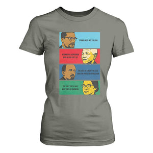 African American Leaders History Quote Gift T Shirt For Women TS12 Military Green Print Your Wear