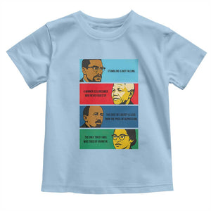 African American Leaders History Quote Gift Toddler T Shirt TS12 Light Blue Print Your Wear