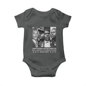 Marcus Garve Quote Baby Onesie Liberate The Minds Of Men TS12 Dark Heather Print Your Wear