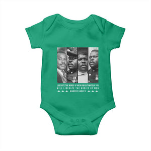 Marcus Garve Quote Baby Onesie Liberate The Minds Of Men TS12 Irish Green Print Your Wear