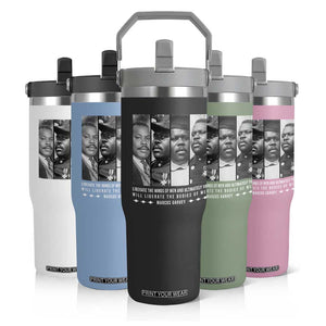 Marcus Garve Quote Flip Straw Tumbler Liberate The Minds Of Men TS12 Print Your Wear